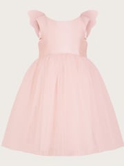 Monsoon Pink Baby Angel Wing Sleeve Tulle Dress - Image 2 of 4