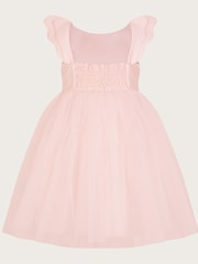 Monsoon Pink Baby Angel Wing Sleeve Tulle Dress - Image 3 of 4
