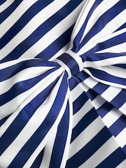Monsoon Blue Stripe Bow Strappy Twill Dress - Image 3 of 3