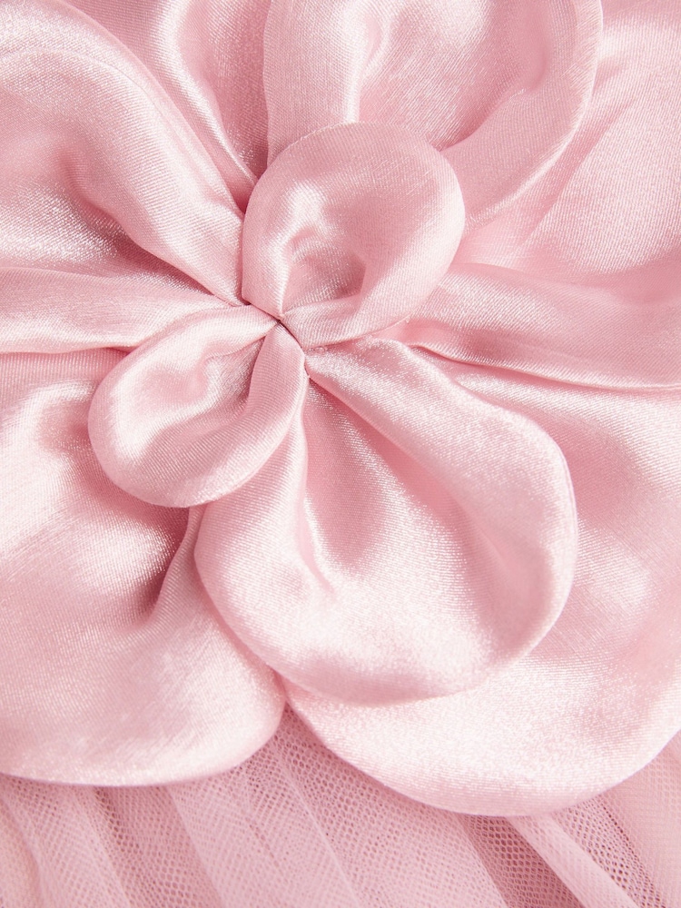 Monsoon Pink Baby Annabelle Flower Bodice Tulle Dress - Image 4 of 4