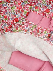 Monsoon Pink Ditsy Floral Sweatshirt and Skort Set - Image 3 of 3