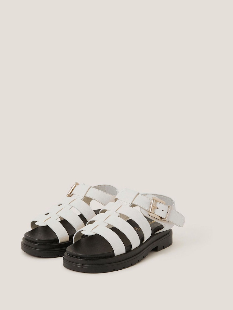 Monsoon White Chunky Platform Sandals - Image 2 of 3