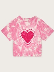 Monsoon Heart Tie Dye 100% Cotton T-Shirt - Imagen 1 de 3