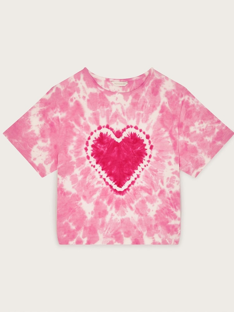 Monsoon Heart Tie Dye 100% Cotton T-Shirt - Imagen 1 de 3