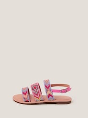 Monsoon Pink Embellished Strappy Sandals - Image 1 of 3
