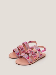Monsoon Pink Embellished Strappy Sandals - Image 2 of 3