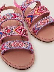 Monsoon Pink Embellished Strappy Sandals - Image 3 of 3
