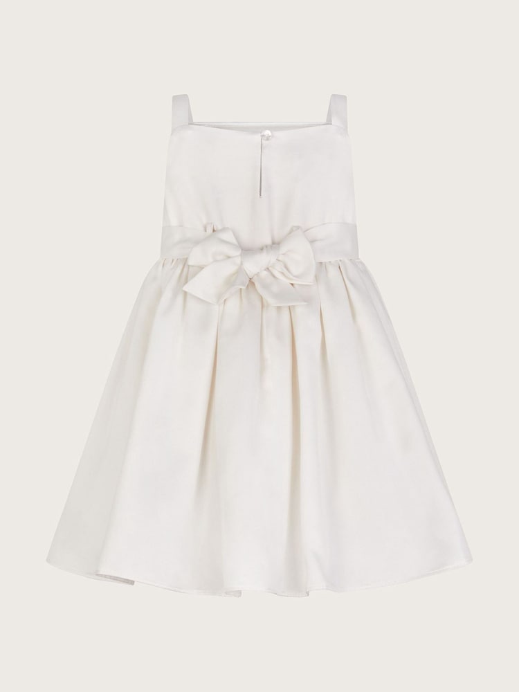 Monsoon White Baby Orelia Sequin Satin Dress - Image 2 of 3