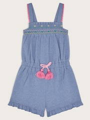 Monsoon Embroidered Jersey Playsuit - صورة 1 من 3