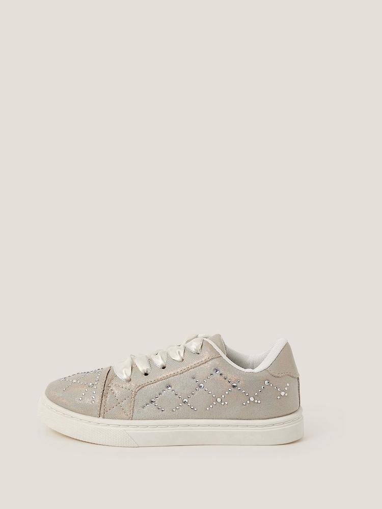 Monsoon Iridescent Diamante Trainers - Imagen 1 de 3 Monsoon Iridescent Diamante Trainers - Imagen 1 de 3