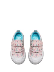 Rosa - Clarks Clarks Toddler Wide Fit Foxing Canvas Shoes - Imagen 5 de 7