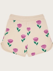 Monsoon Pink Tulip Print Jersey 100% Cotton Shorts - Image 2 of 3