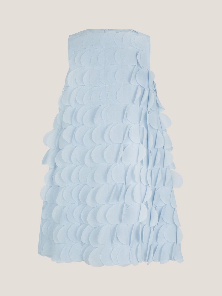 Monsoon Blue Jazzy Scallop Frill Shift Dress - Image 2 of 3