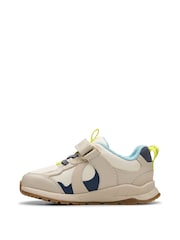 Clarks White Standard Fit (F) Cotton Selva Hero Toddler Shoes - Image 2 of 7