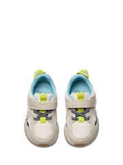 Clarks White Standard Fit (F) Cotton Selva Hero Toddler Shoes - Image 5 of 7