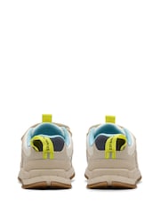 Clarks White Standard Fit (F) Cotton Selva Hero Toddler Shoes - Image 6 of 7