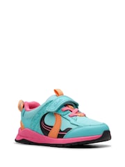 Clarks Blue Wide Fit (G) Aqua Selva Hero Toddler Shoes - Image 3 of 7