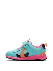 Clarks Blue Standard Fit (F) Aqua Selva Hero Toddler Shoes - Image 2 of 7