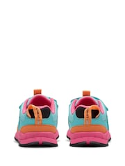 Clarks Blue Standard Fit (F) Aqua Selva Hero Toddler Shoes - Image 6 of 7