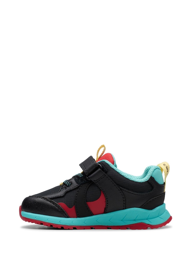 Clarks Black Selva Hero Toddler Shoes - Image 2 of 7
