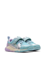 Clarks Blue Standard Fit (F) Tidal Shell Toddler Shoes - Image 4 of 7