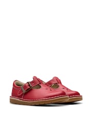 Clarks Red Wide Fit (G) Leather Joyful Skip Toddler Shoes - Image 4 of 7