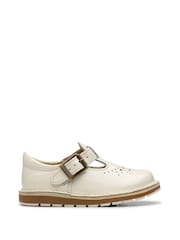 Clarks White Wide Fit (G) Patent Joyful Skip Toddler Shoes - Image 1 of 7