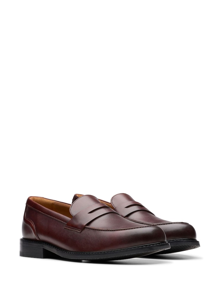 Clarks Brown Leather CraftArlo Lo Shoes - Image 4 of 7