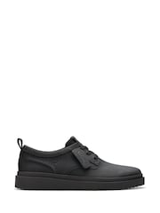 Clarks Black Leather Polden Lace Shoes - Image 1 of 7