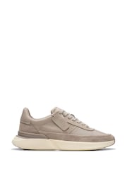 Clarks Grey Leather Craft Pace Shoes - Image 1 of 7