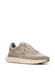 Clarks Grey Leather Craft Pace Shoes - Image 3 of 7