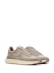Clarks Grey Leather Craft Pace Shoes - Image 4 of 7