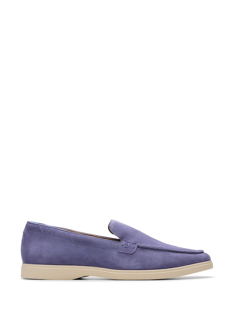 Clarks Blue Suede Torford Easy Shoes - Image 1 of 7