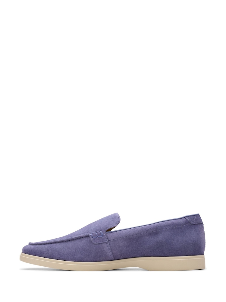 Clarks Blue Suede Torford Easy Shoes - Image 2 of 7