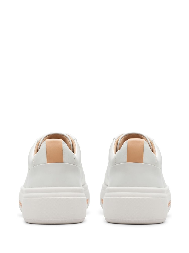 Clarks Off White Standard Fit (D) Nubuck Hollyhock Walk Trainers - Image 6 of 7