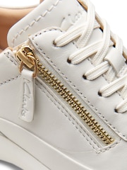 Clarks White Leather Tivoli Zip Shoes - Image 7 of 7