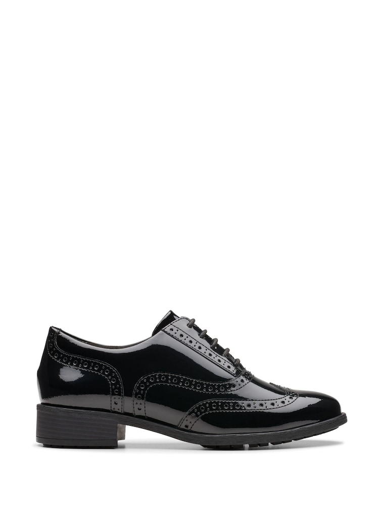Clarks Black Patent Havisham Oak Shoes - Image 1 of 8