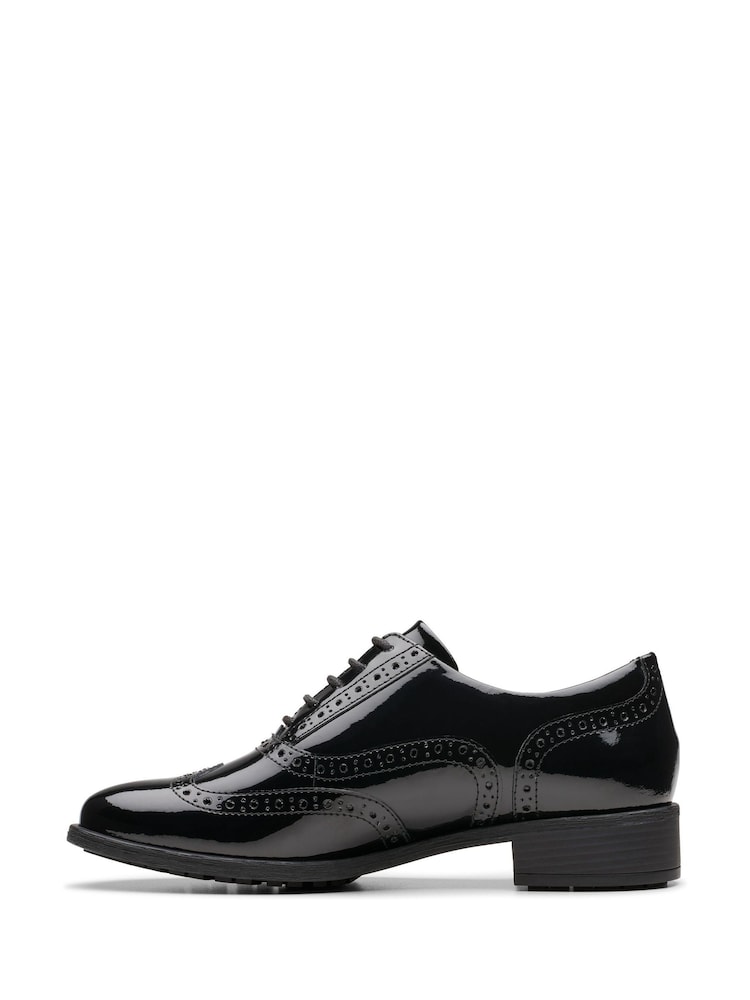 Clarks Black Patent Havisham Oak Shoes - Image 2 of 8