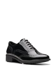 Clarks Black Patent Havisham Oak Shoes - Image 3 of 8