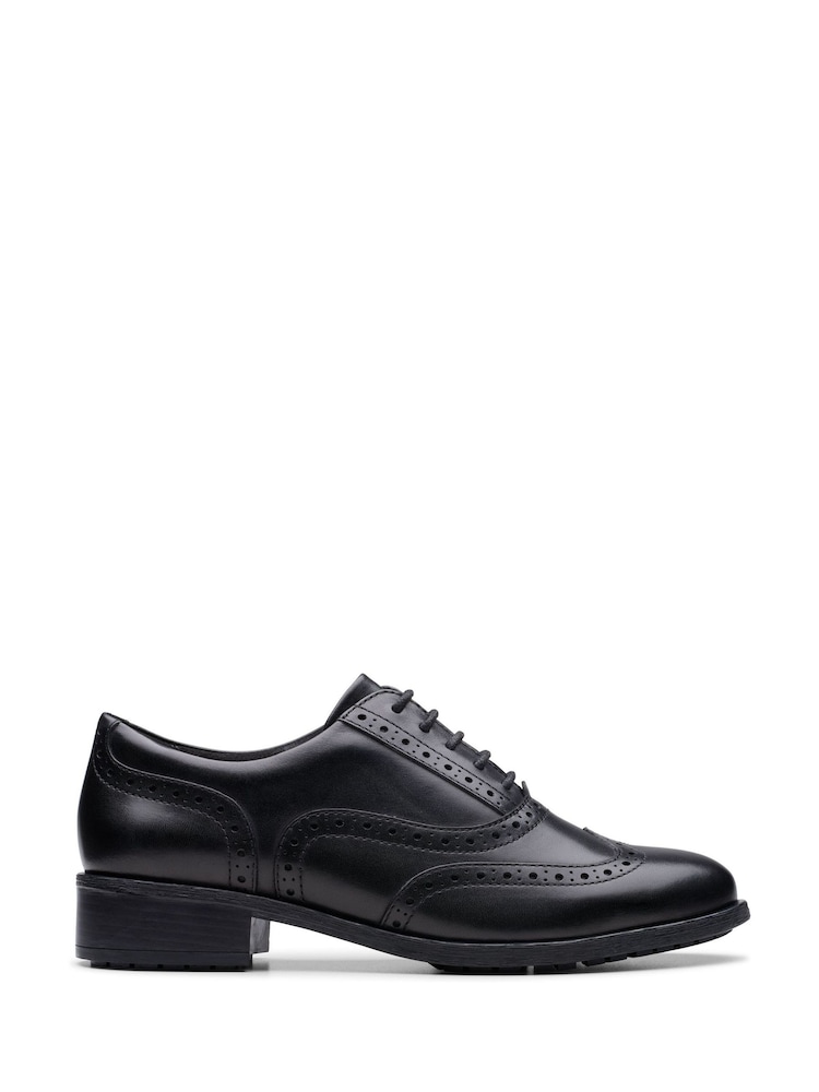 Clarks Black Leather Havisham Oak Shoes - Image 1 of 2