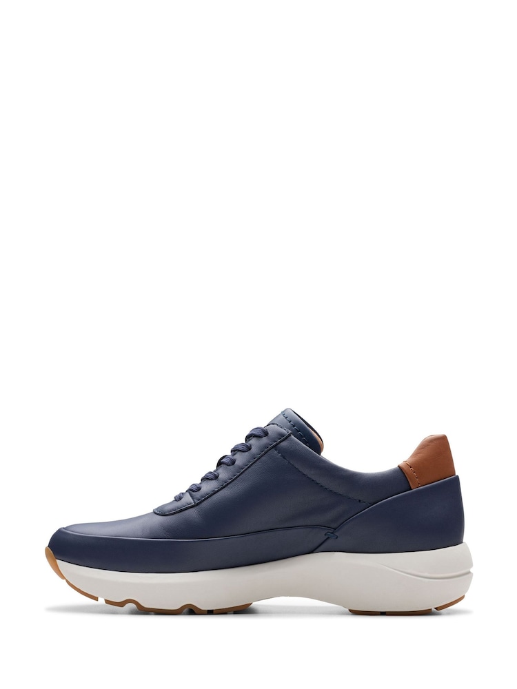 Clarks Blue Leather Tivoli Zip Shoes - Image 2 of 8