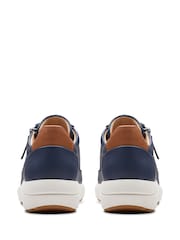 Clarks Blue Leather Tivoli Zip Shoes - Image 5 of 8