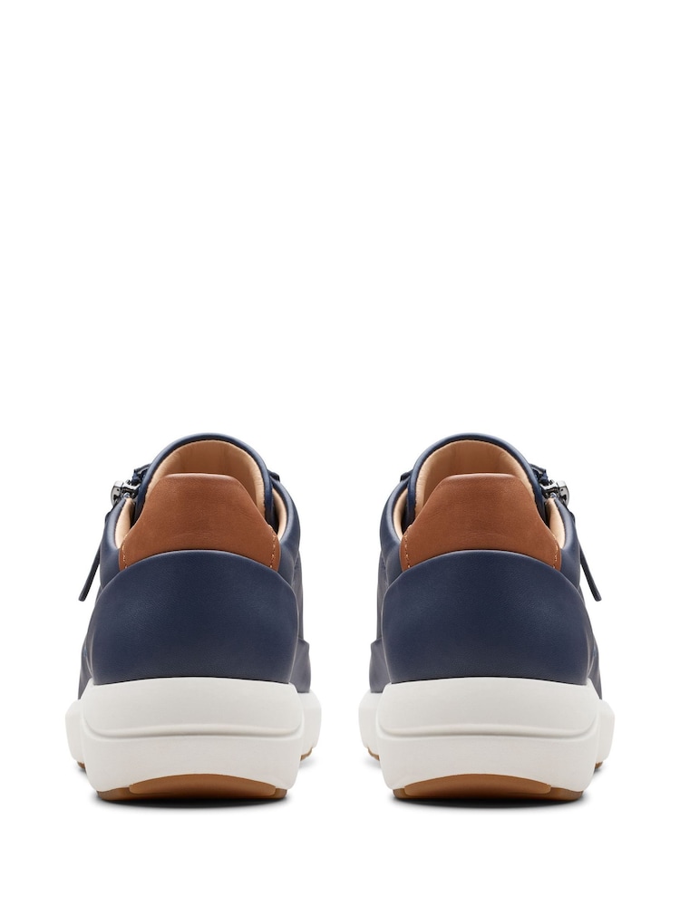 Clarks Blue Leather Tivoli Zip Shoes - Image 5 of 8