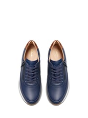 Clarks Blue Leather Tivoli Zip Shoes - Image 6 of 8