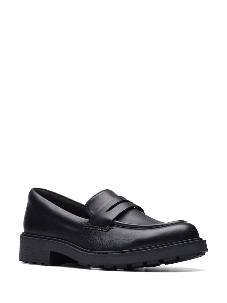Clarks Black Leather Orinoco2 Penny Shoes - Image 3 of 7