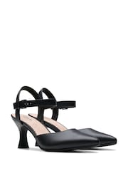 Clarks Black Wide Fit (E) Wide Fit Leather Kataleyna Cora Shoes - Image 4 of 7