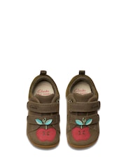 Clarks Green Standard Fit (F) Olive Pre-Walker Garden Toddler Shoes - Image 1 of 7