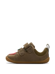 Clarks Green Standard Fit (F) Olive Pre-Walker Garden Toddler Shoes - Image 3 of 7