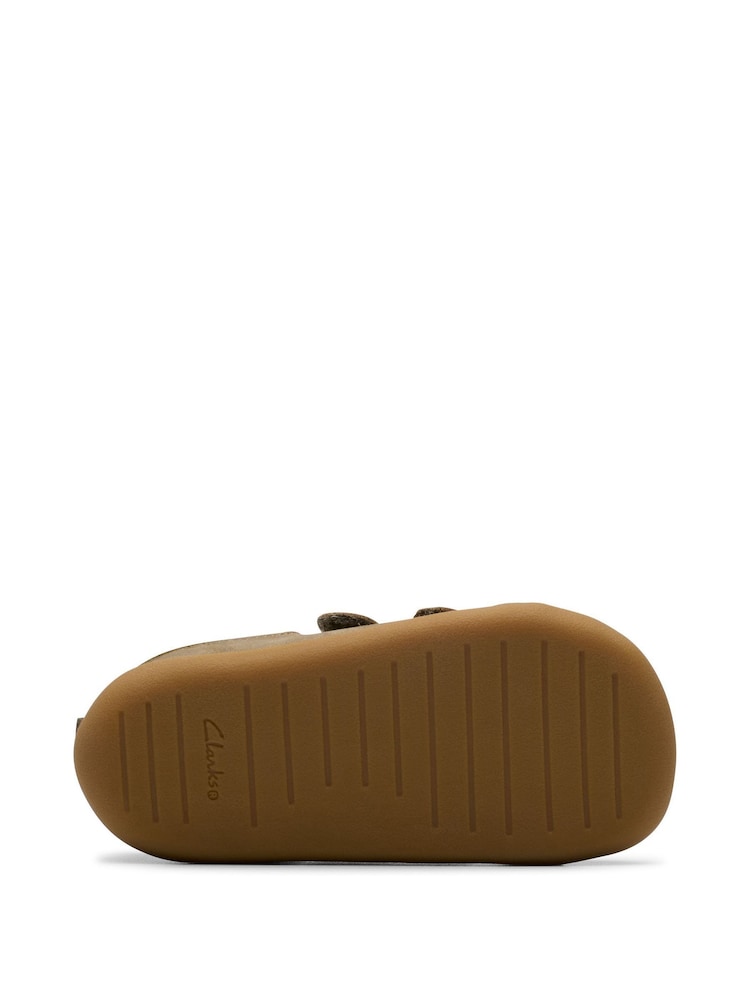 Clarks Green Standard Fit (F) Olive Pre-Walker Garden Toddler Shoes - Image 7 of 7