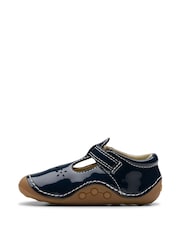 Clarks Blue Wide Fit (G) Patent Tiny Skip Toddler Shoes - Image 2 of 7